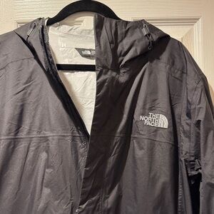 The North Face Black Hooded Rain Shell Jacket